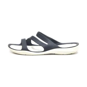 Crocs Swiftwater Flat Sandals Rubber Black Colour For Women