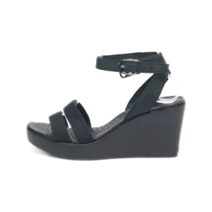 Crocs Wedge Sandals Leather Black Colour For Women