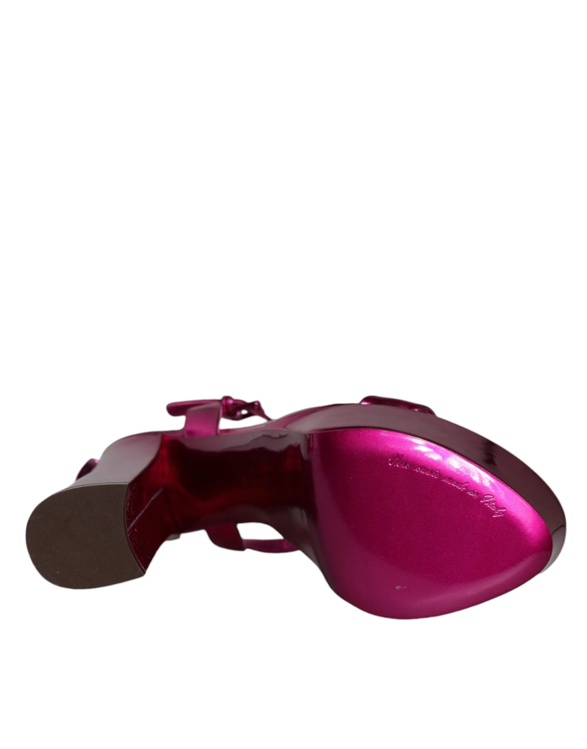 Dolce & Gabbana Fuchsia Platform Logo Sandals