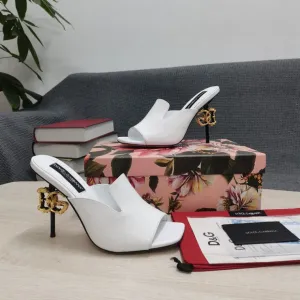 DolGa Lguana-Print Mules White For Women DG Shoes