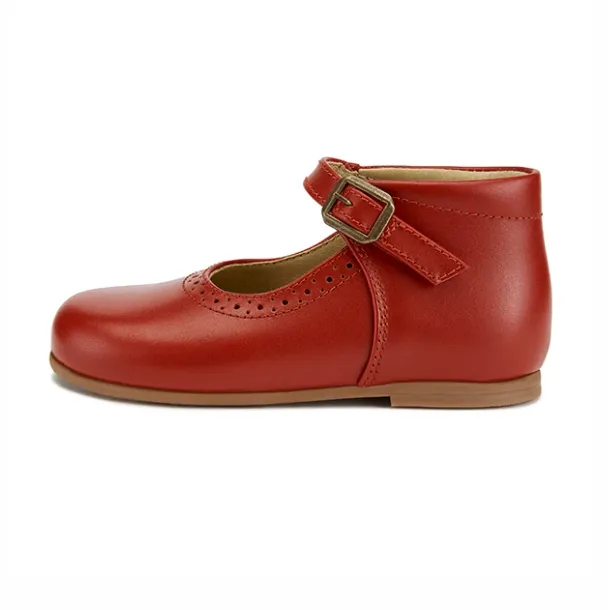 Dolly Velcro Mary Jane Red Leather