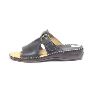 Easy Street Flat Sandals Leather Brown Colour For Women