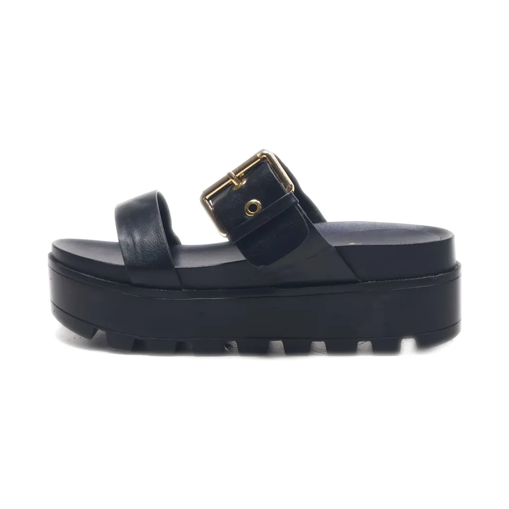 Ego Platform Sandals Leather Black Colour For Women