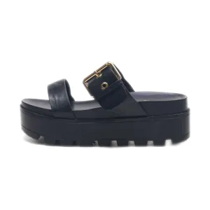 Ego Platform Sandals Leather Black Colour For Women