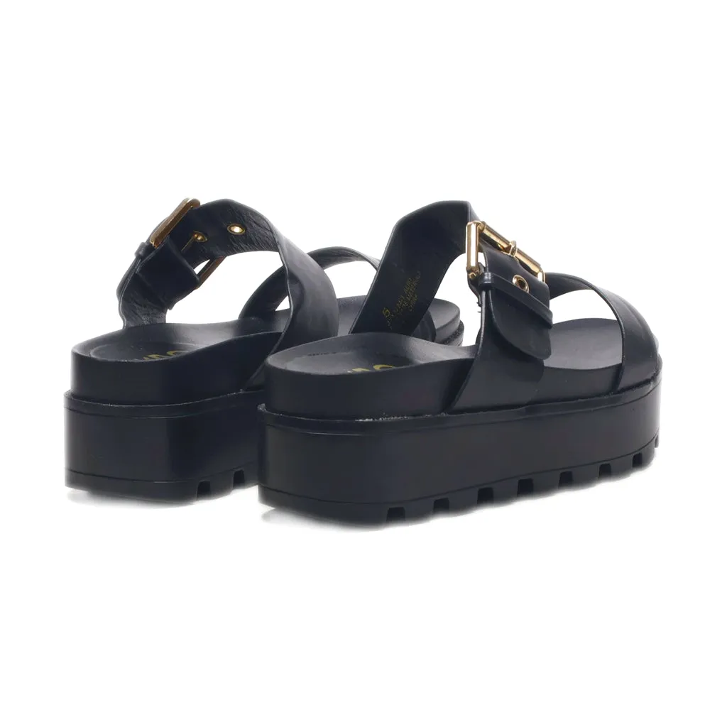 Ego Platform Sandals Leather Black Colour For Women