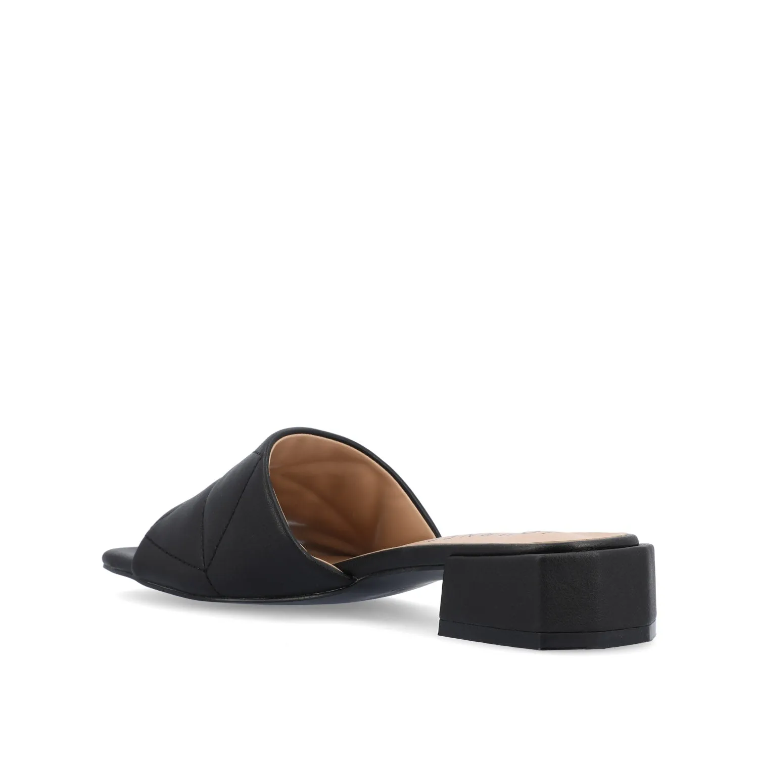 ELIDIA LOW BLOCK HEELS IN FAUX LEATHER