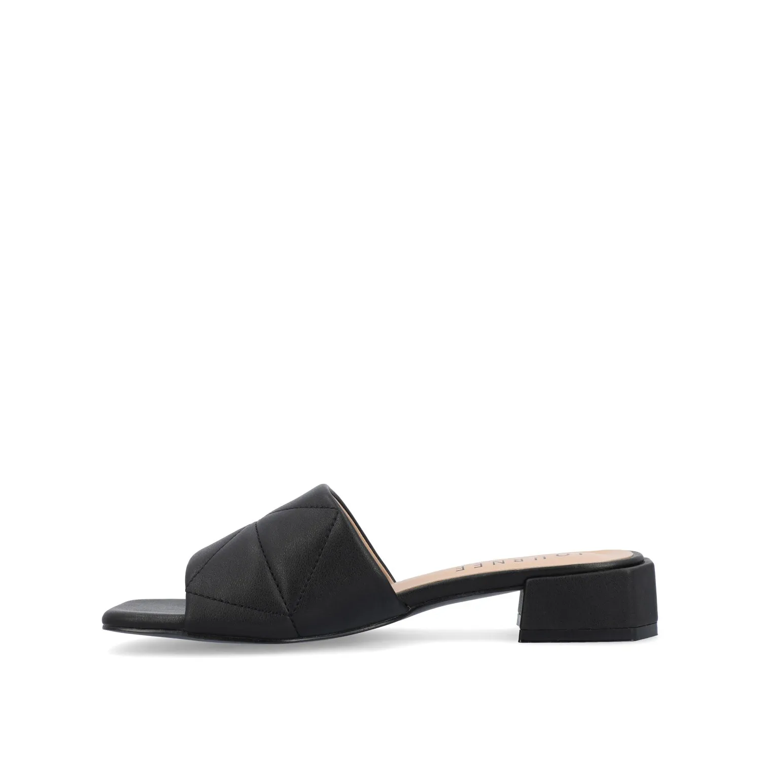 ELIDIA LOW BLOCK HEELS IN FAUX LEATHER