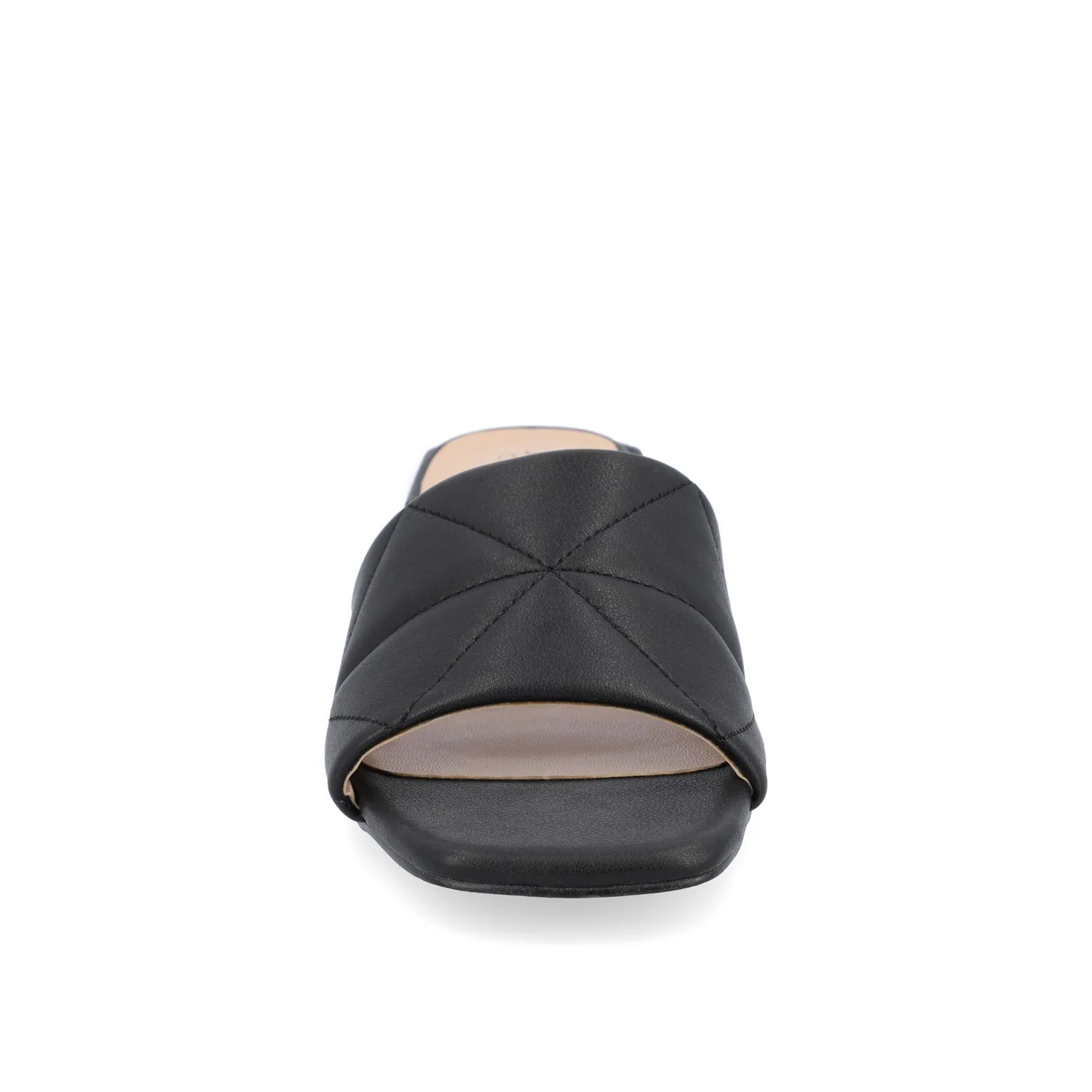 ELIDIA LOW BLOCK HEELS IN FAUX LEATHER