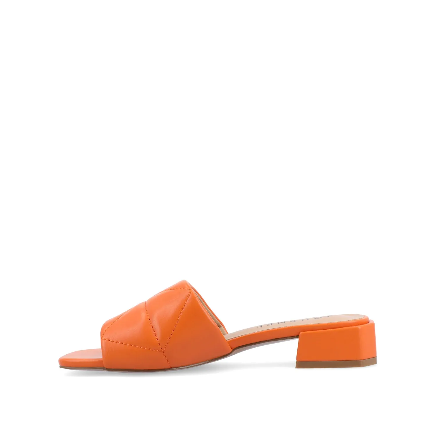ELIDIA LOW BLOCK HEELS IN FAUX LEATHER