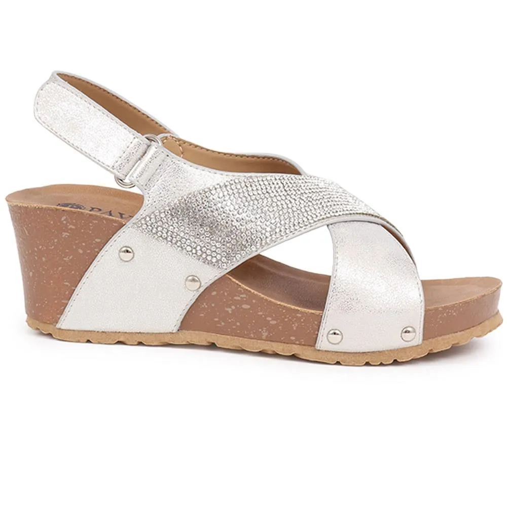 Embellished Wedge Heeled Sandals  - BAIZH39094 / 325 622