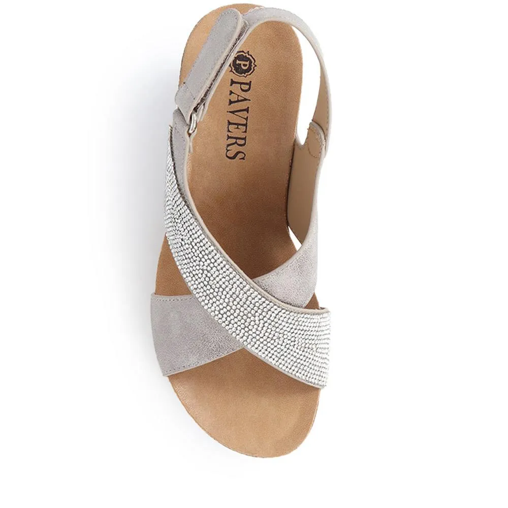 Embellished Wedge Heeled Sandals  - BAIZH39094 / 325 622