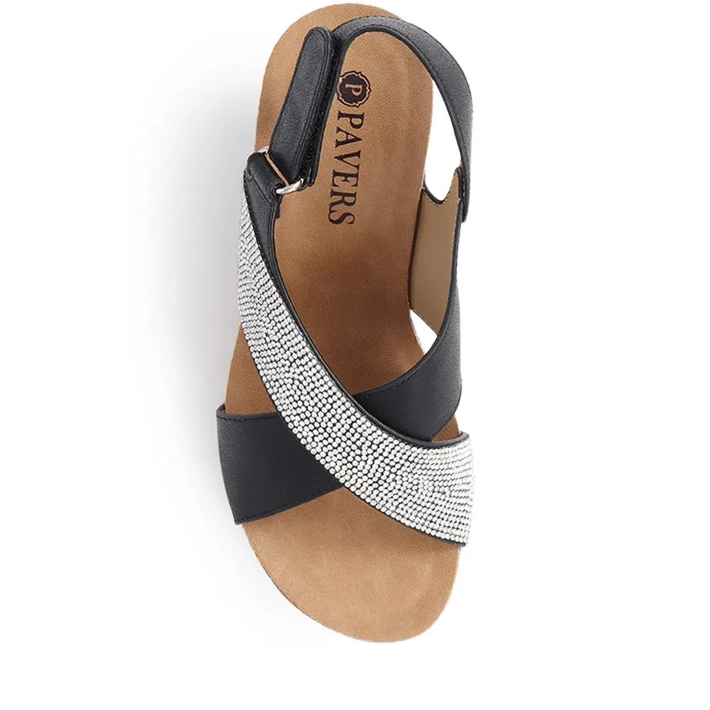Embellished Wedge Heeled Sandals  - BAIZH39094 / 325 622