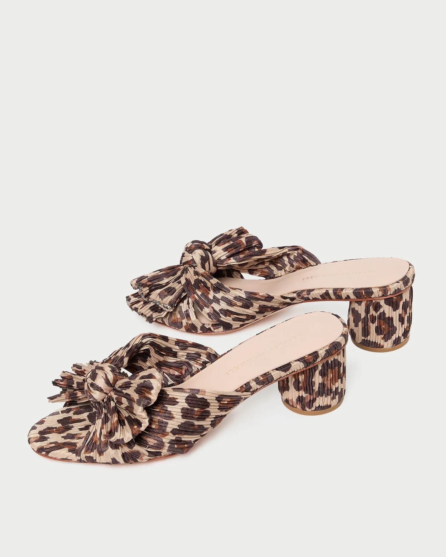 Emilia Leopard Pleated Bow Sandal