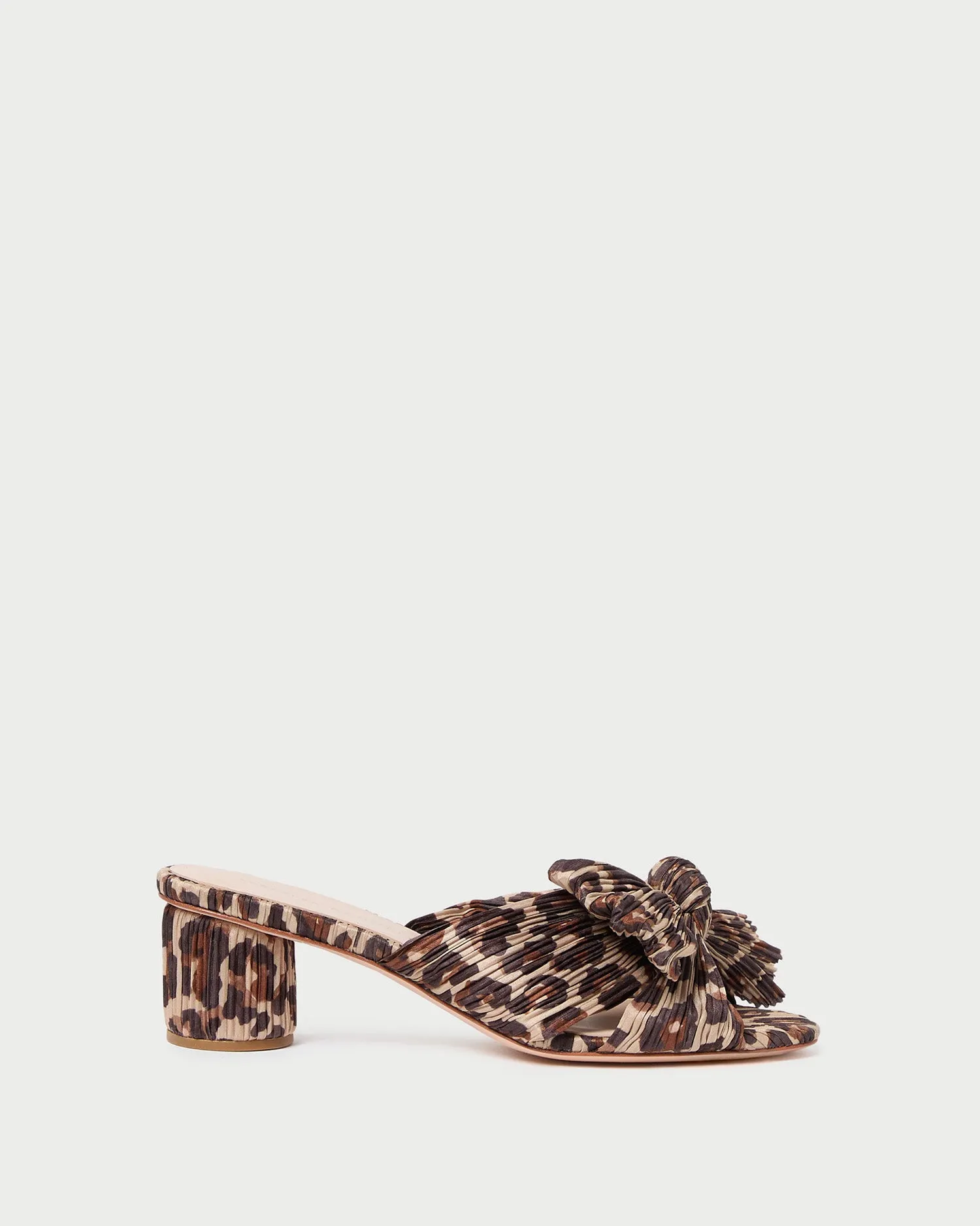Emilia Leopard Pleated Bow Sandal