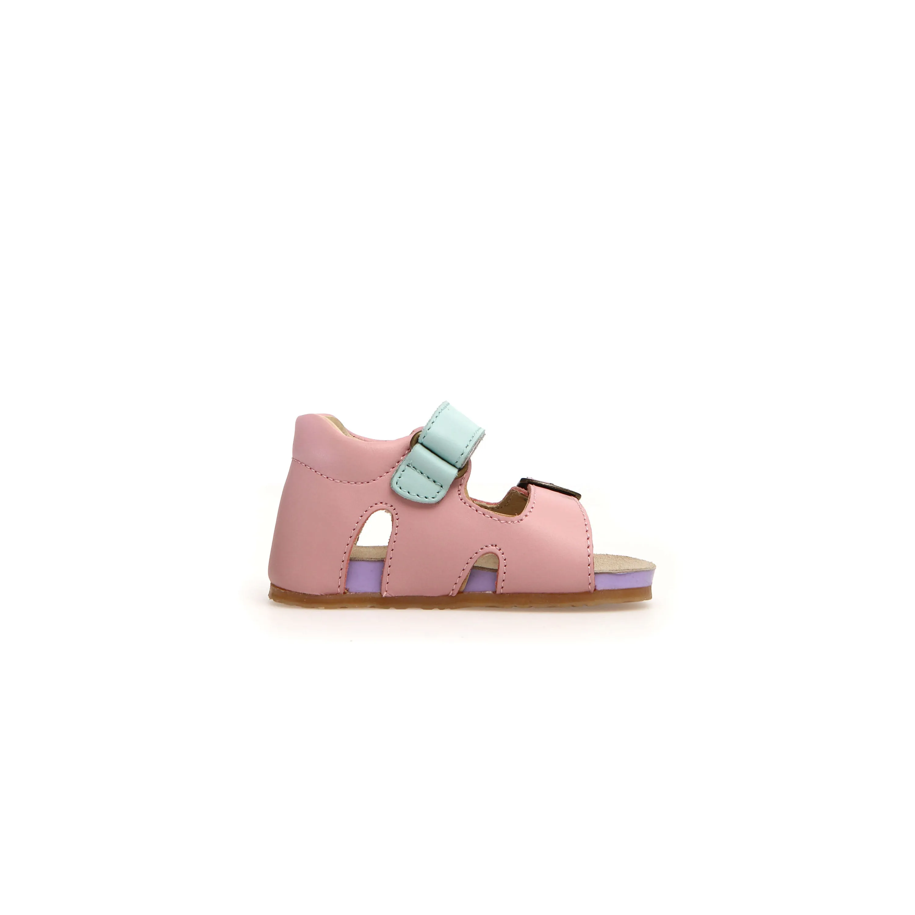 FALCOTTO - Bea Girls Pink Leather Sandals