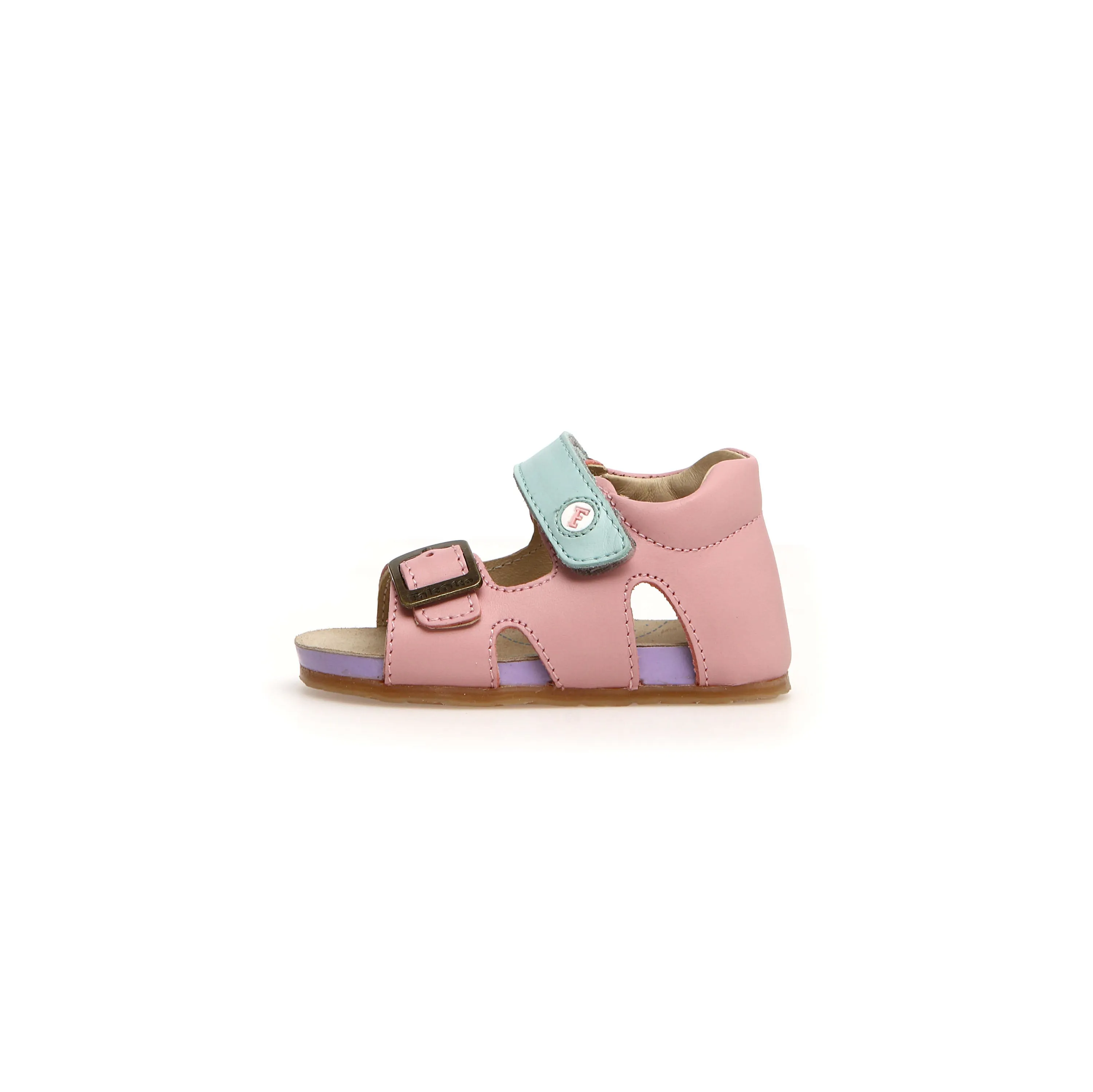 FALCOTTO - Bea Girls Pink Leather Sandals