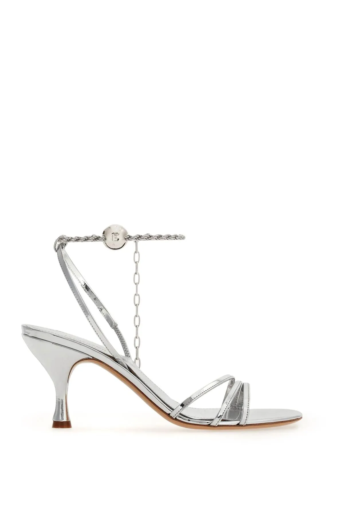 Ferragamo Chain Strap Sandals with Leather Footbed - Width C