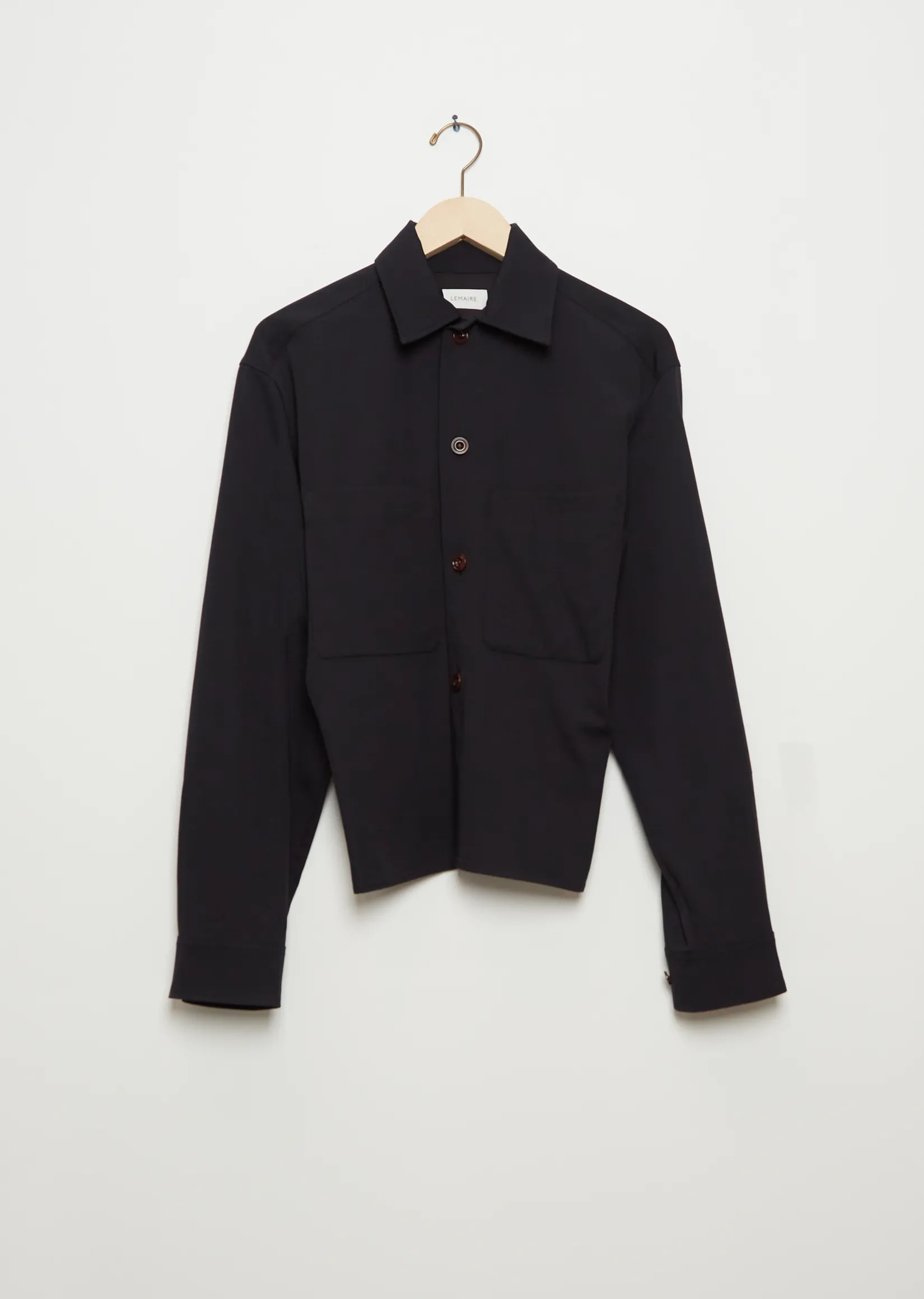 Fitted Two Pocket Wool Shirt