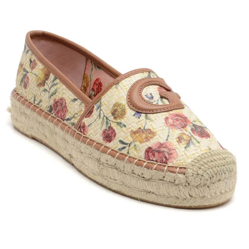 Floral Creme Espadrilles