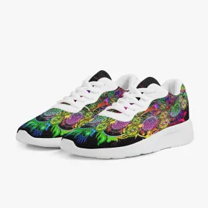 Floral Mesh Running Shoes - White Sole