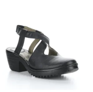Fly London Women's Wage Heeled Sandals- Black