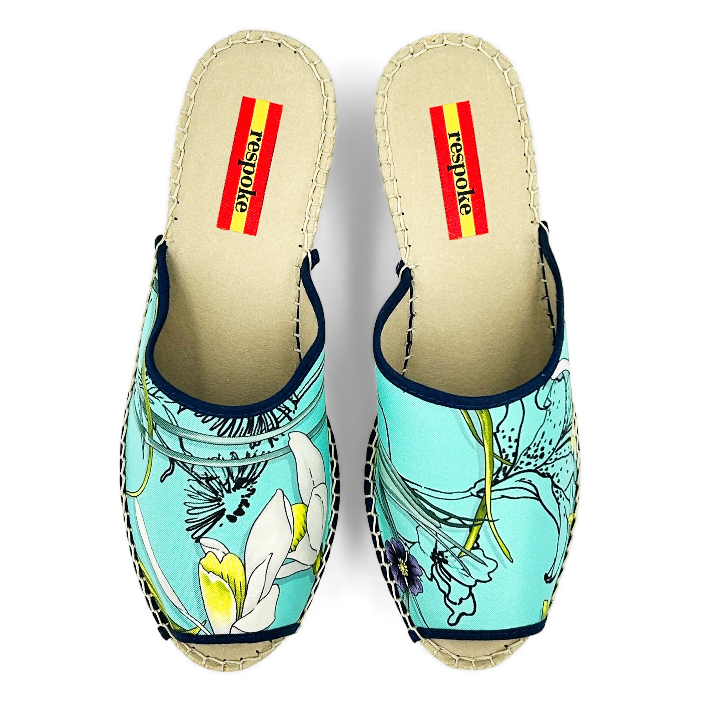 FRIDA Turquoise Modern Wedge Espadrilles