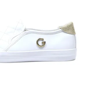 Gbg Loafers Leather White Colour For Women