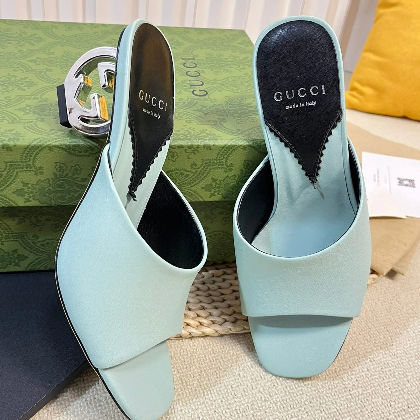 GG  Women's Heeled Sandals Vivid Sky Blue