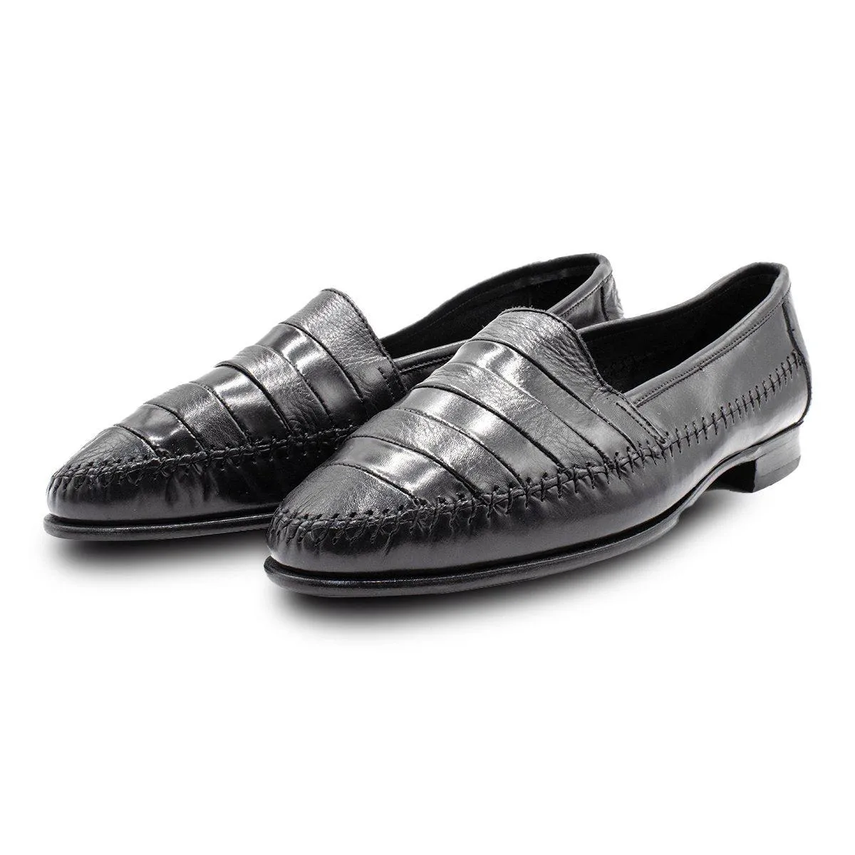 Giorgio Brutini On Formal Slip Ons Leather Black Colour For Men