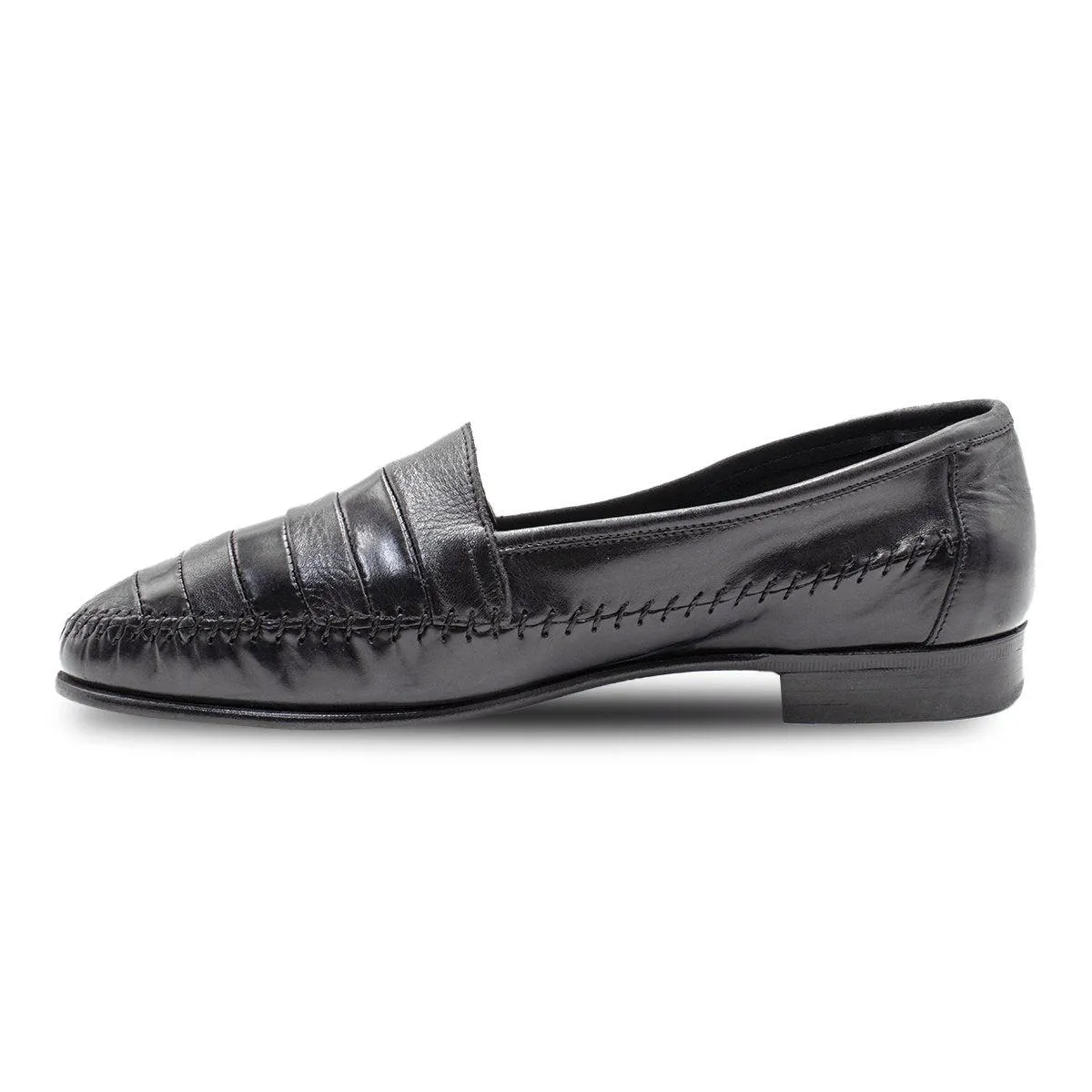 Giorgio Brutini On Formal Slip Ons Leather Black Colour For Men
