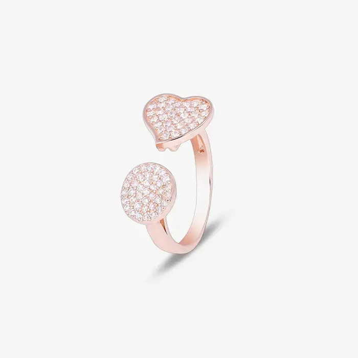 Heart Two Stone Ring