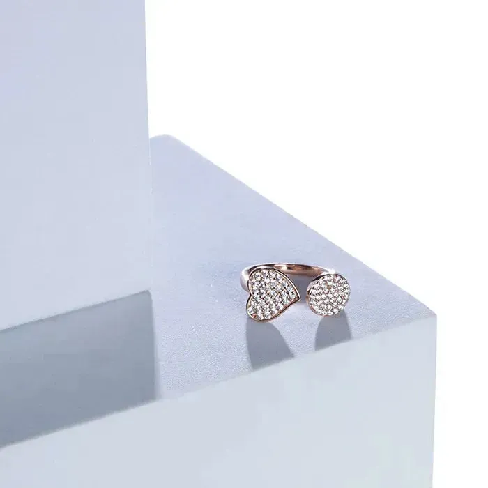 Heart Two Stone Ring