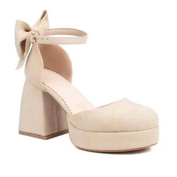 Hnzxzm Low Heel Shoe Shallow Mouth Brief Pumps Hollow Sandals Ladies Low-Heeled Casual Sweet Beige Spring Velvet African Summer Straps
