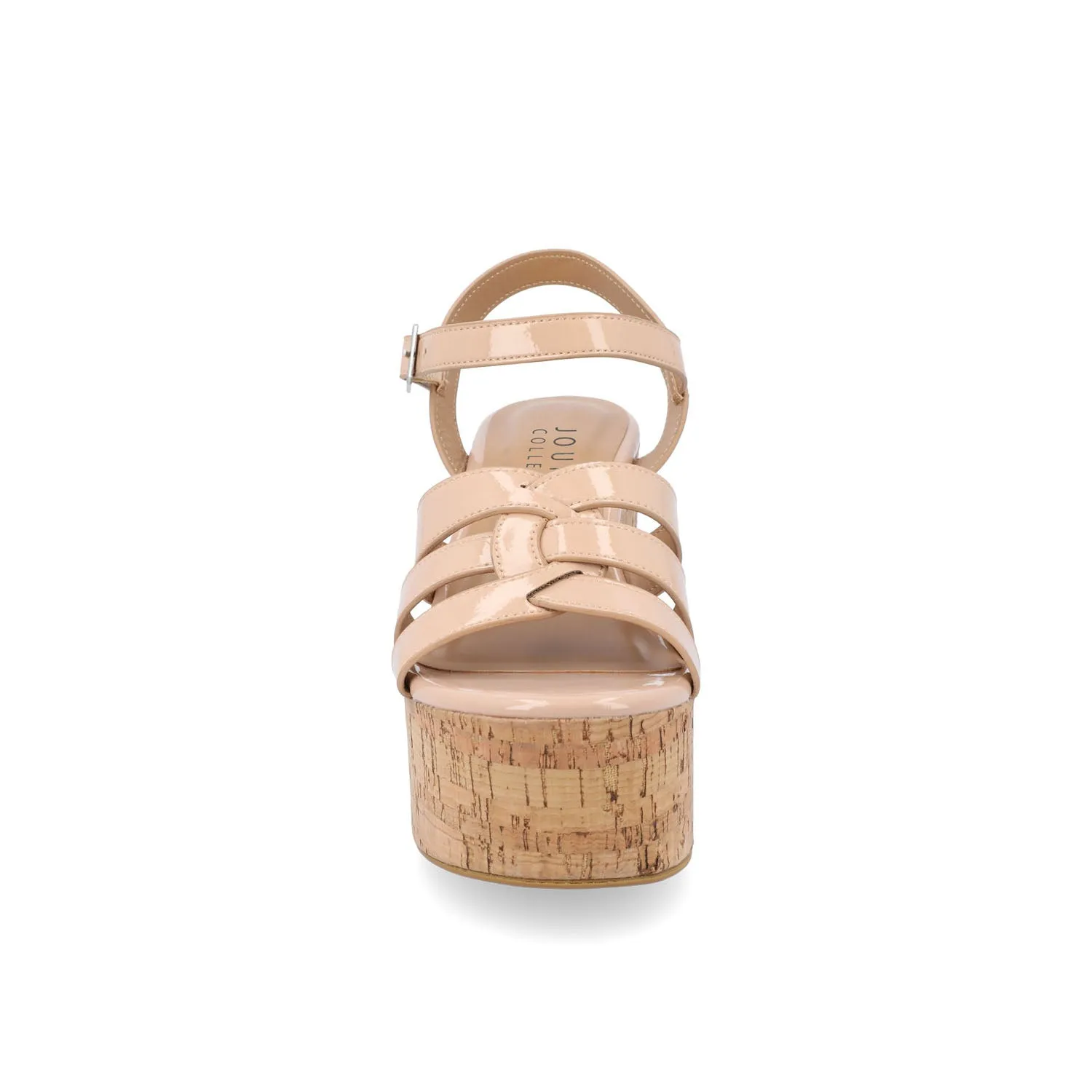 JANIA BLOCK HEELED SANDALS IN PATENT