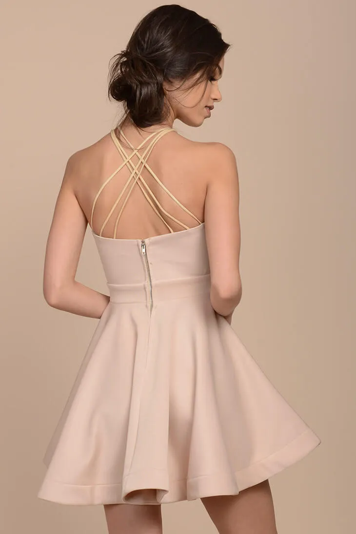 Karrin Fit and Flare Dress Nude