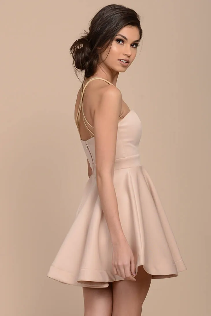 Karrin Fit and Flare Dress Nude