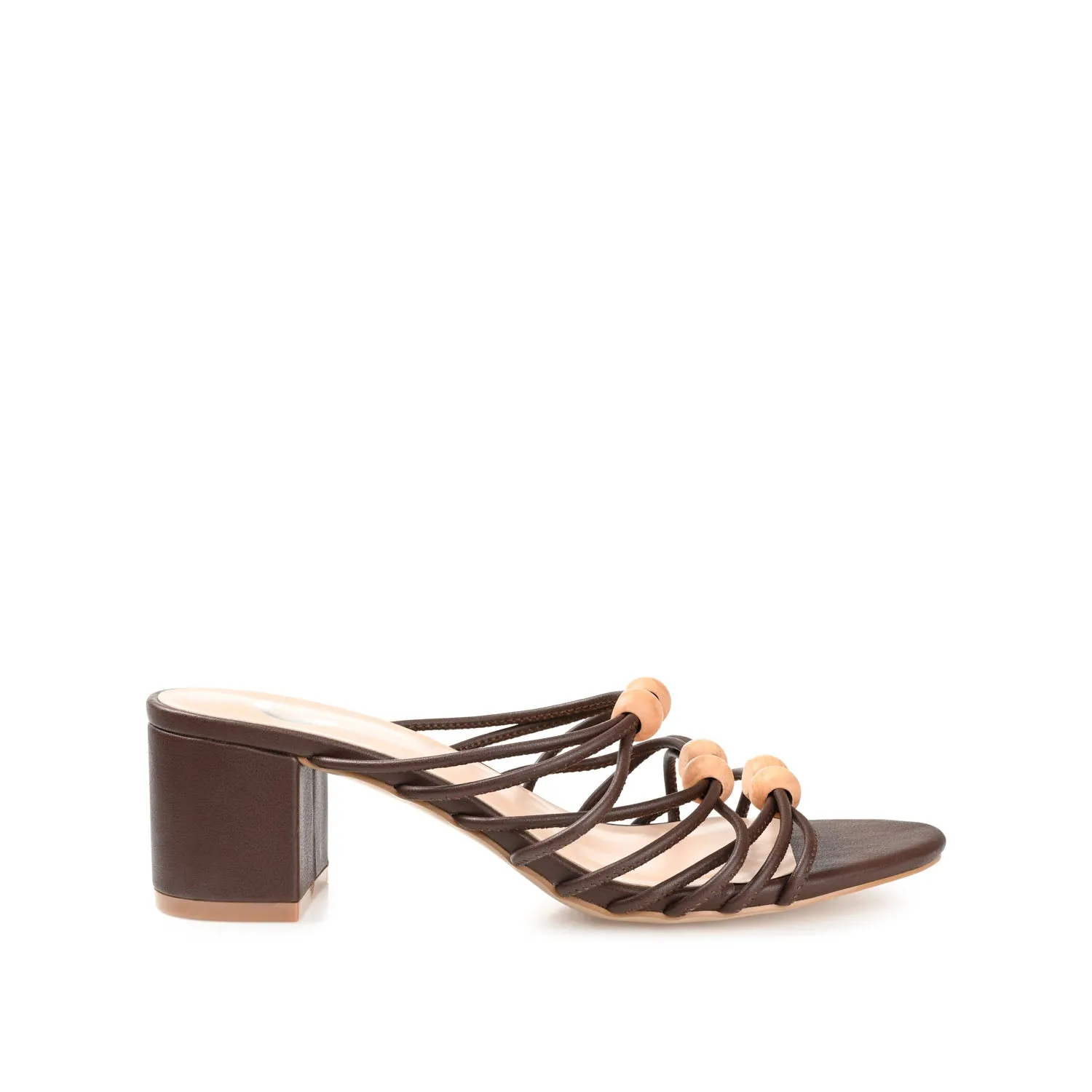KENNADI BLOCK HEELED MULTI STRAP SANDALS