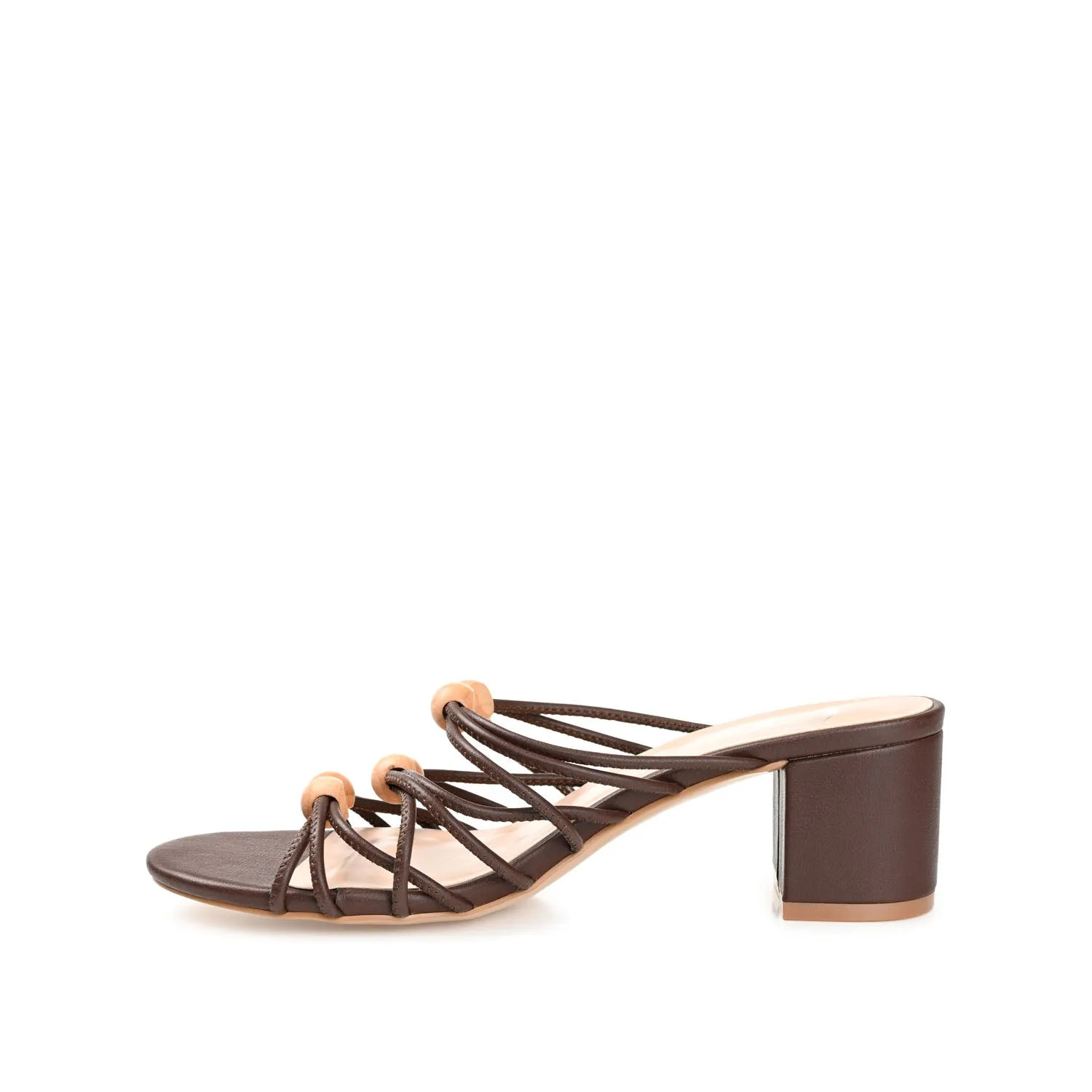 KENNADI BLOCK HEELED MULTI STRAP SANDALS