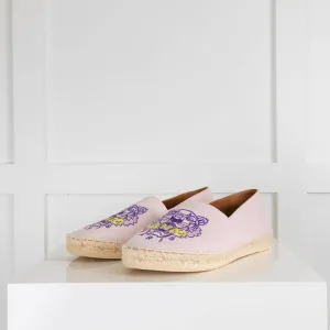 Kenzo Pale Pink Tiger Flat Espadrilles