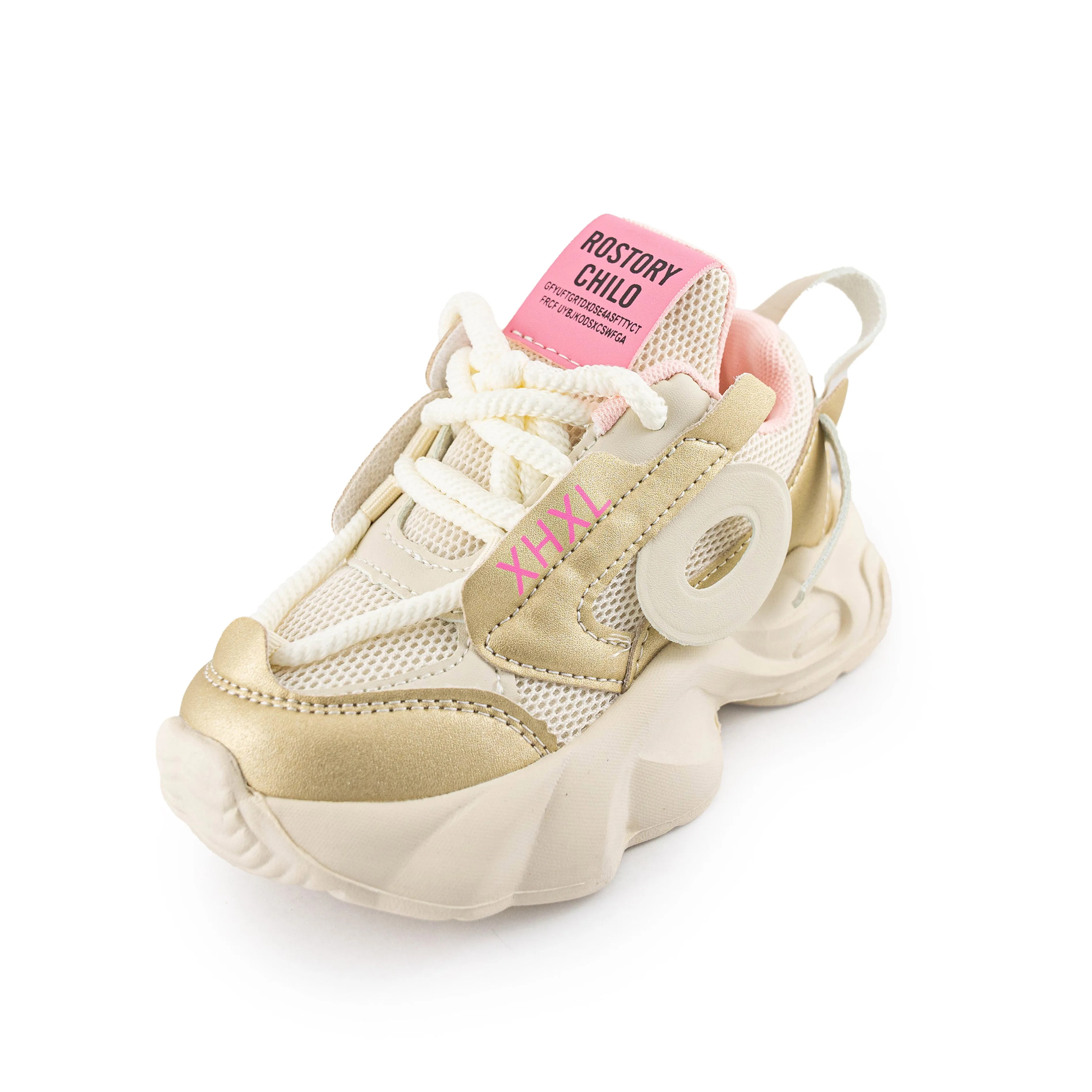 Kids' XHXL3328 Casual Sneakers - Gold
