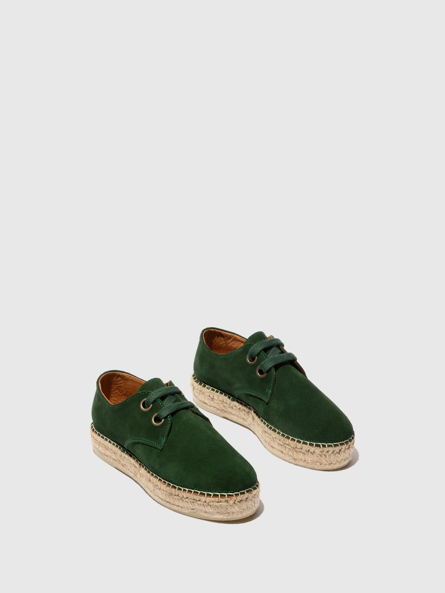 Lace-up Espadrilles PETH525FLY DARK GREEN