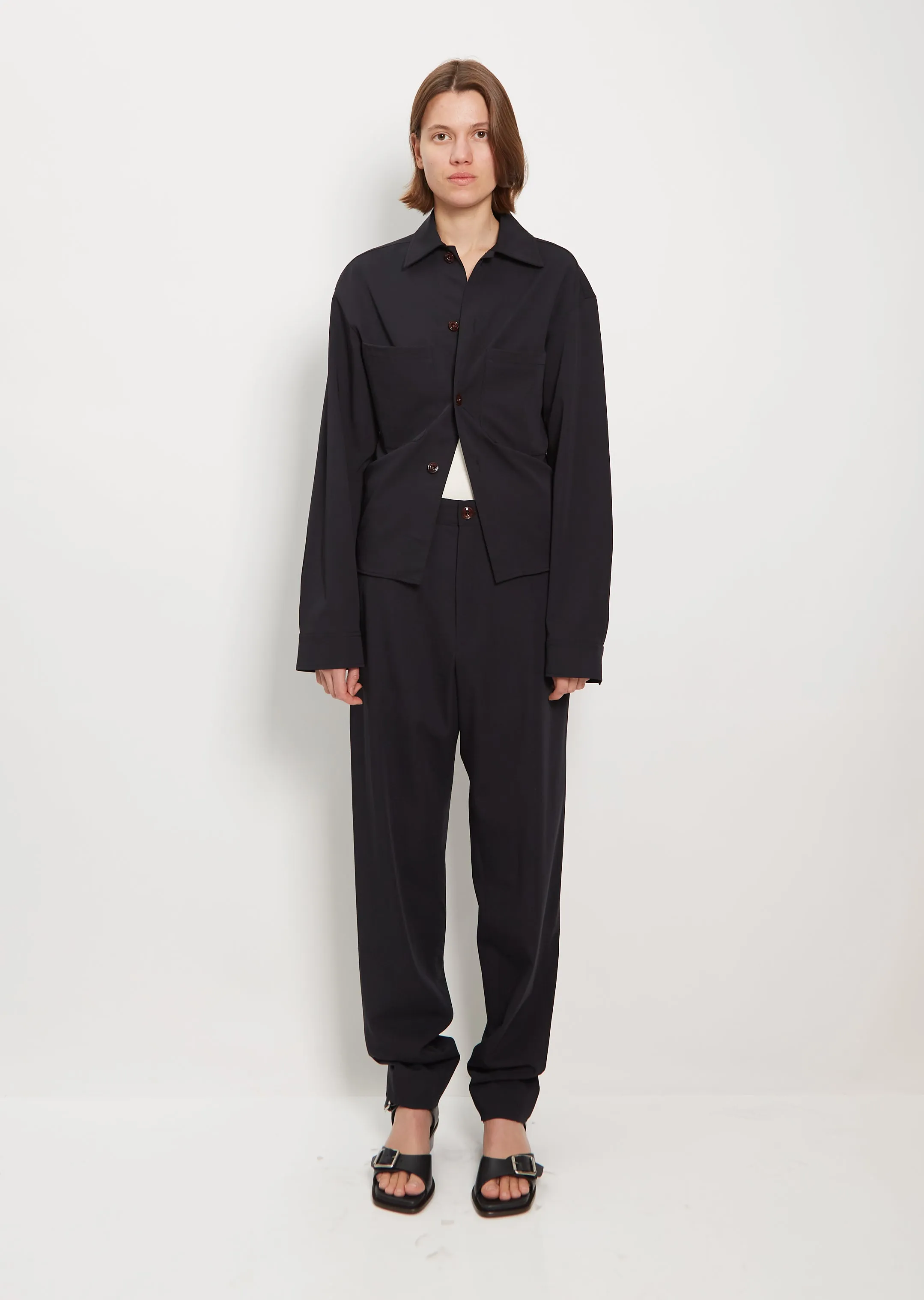Loose Suit Wool Pant