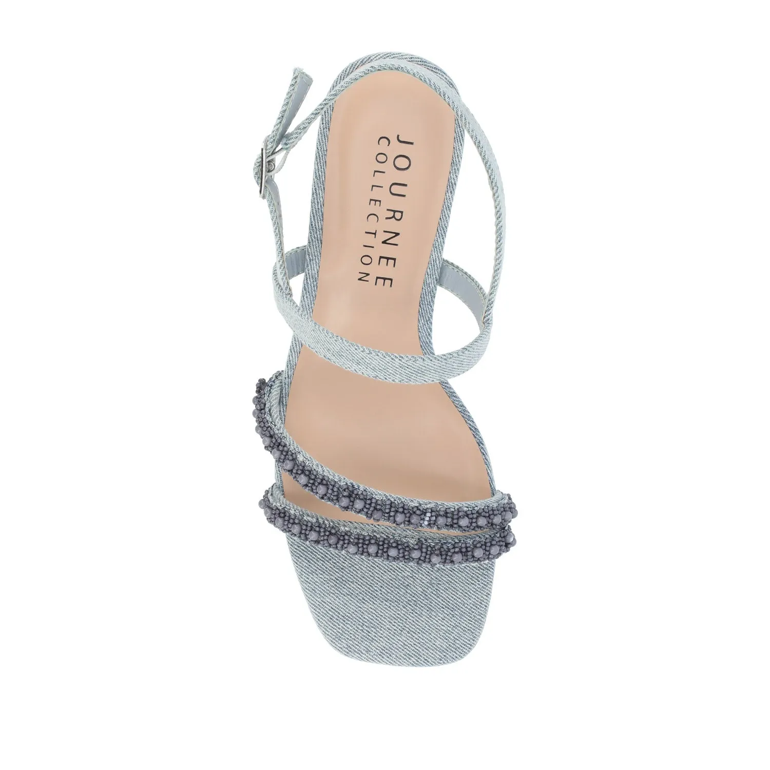 LORNNAH STRAPPY HEELS IN FAUX LEATHER