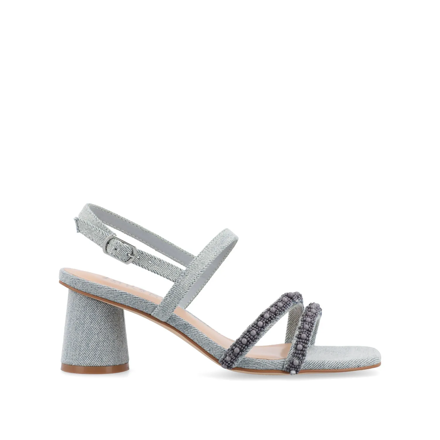LORNNAH STRAPPY HEELS IN FAUX LEATHER