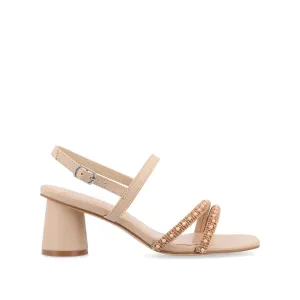 LORNNAH STRAPPY HEELS IN FAUX LEATHER