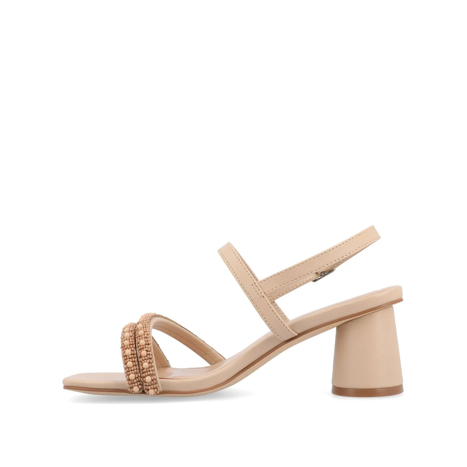 LORNNAH STRAPPY HEELS IN FAUX LEATHER