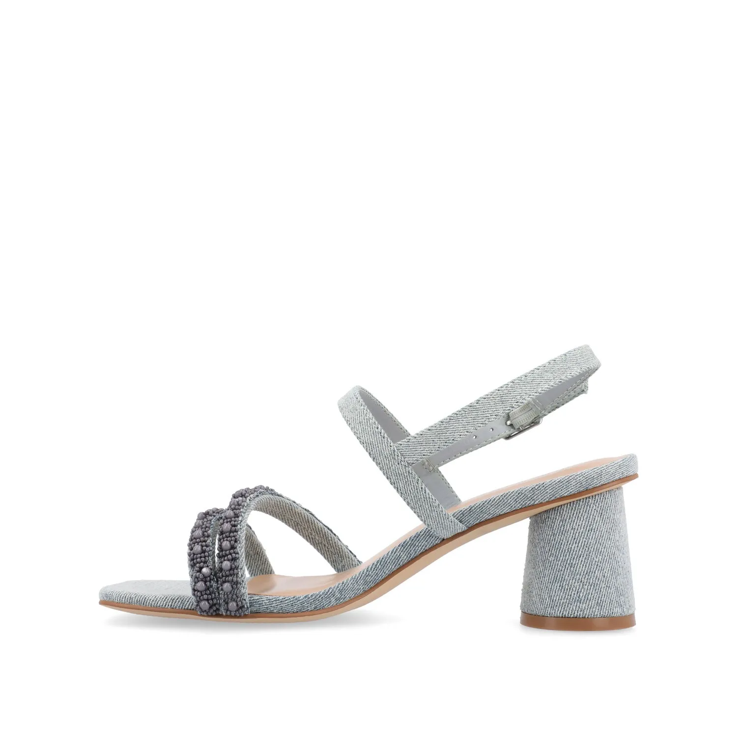 LORNNAH STRAPPY HEELS IN FAUX LEATHER