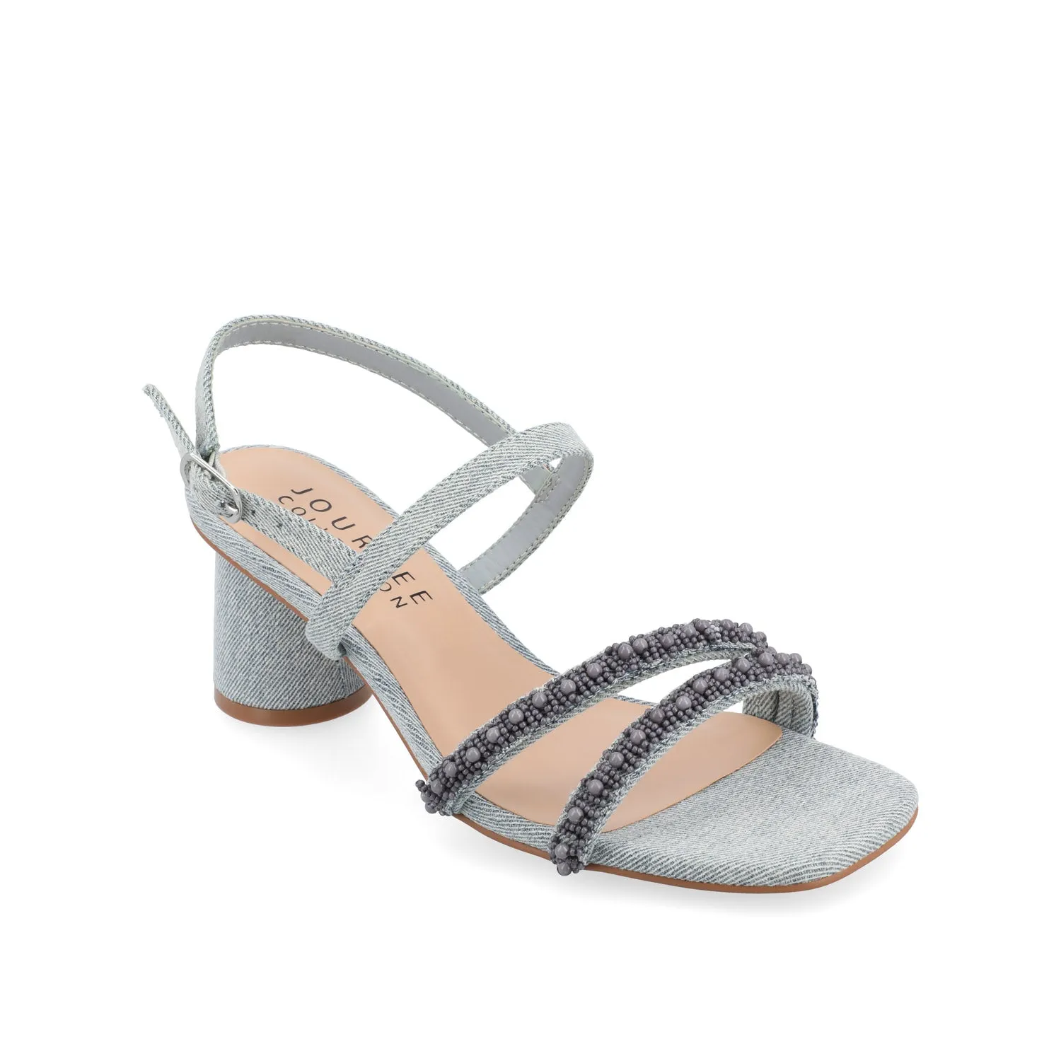 LORNNAH STRAPPY HEELS IN FAUX LEATHER