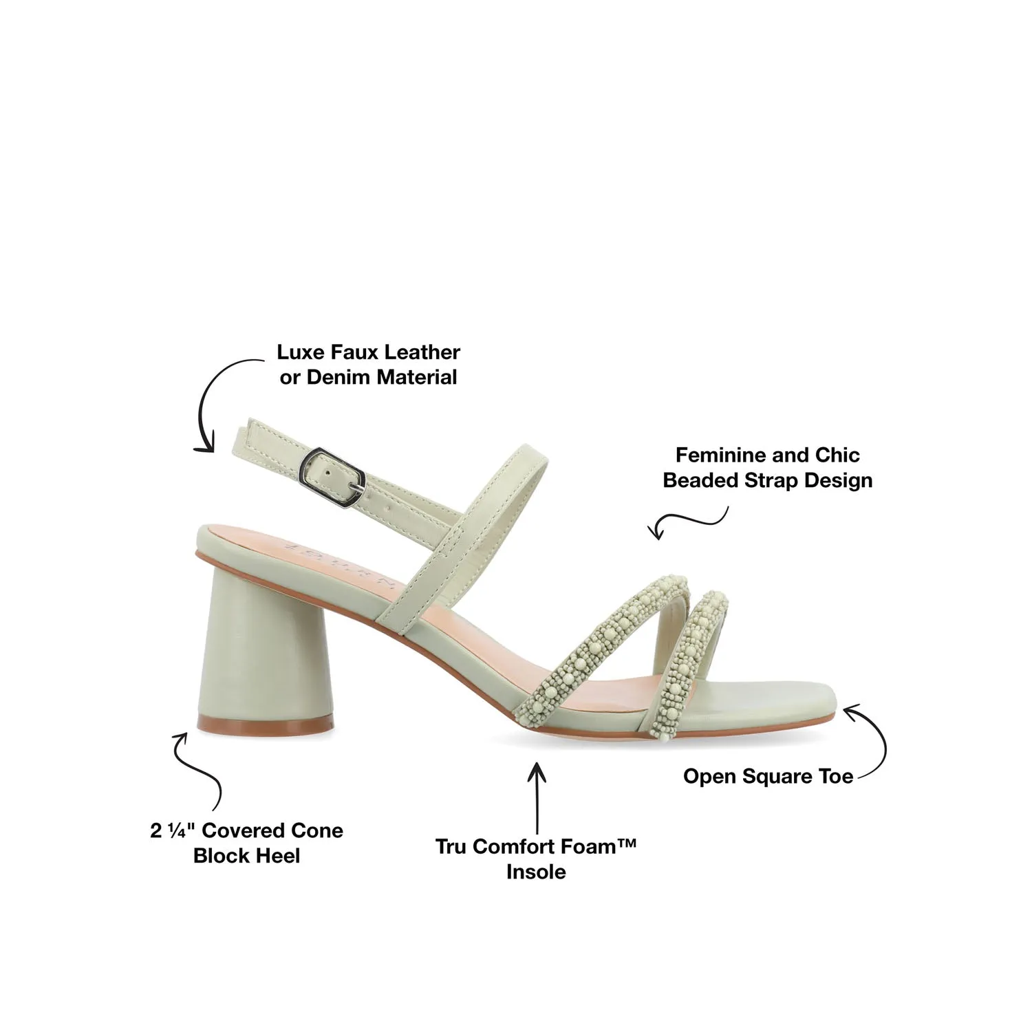 LORNNAH STRAPPY HEELS IN FAUX LEATHER