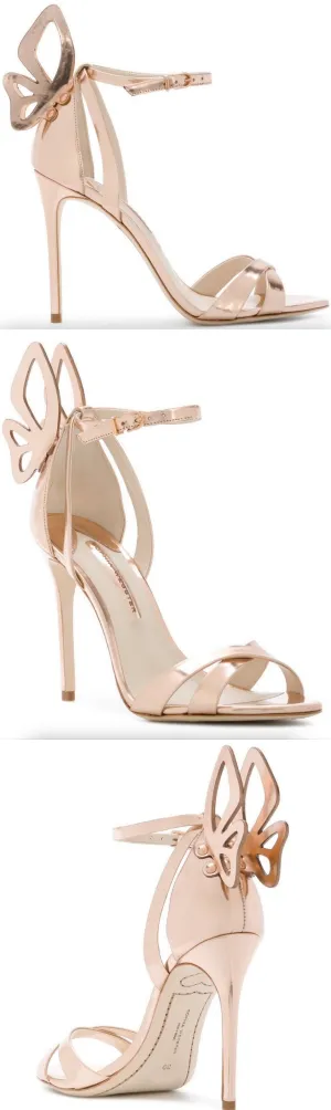 'Madame Chiara' Rose Gold Heeled Sandals